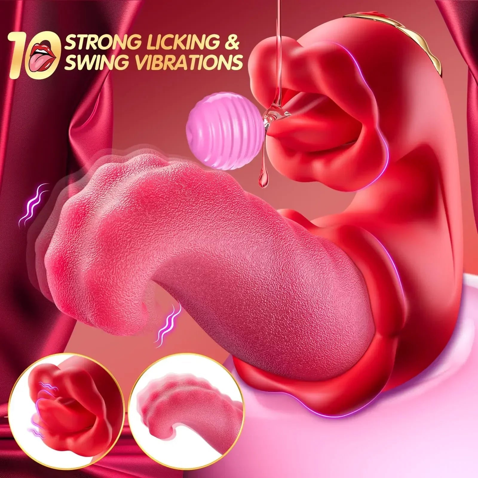4 in 1 Tongue Swing Thrusting Vibrators Dildo Rose G Spot Clitoral Stimulator Vibrator Adult Sex Toys for Women Couples - My Store4 in 1 Tongue Swing Thrusting Vibrators Dildo Rose G Spot Clitoral Stimulator Vibrator Adult Sex Toys for Women Couplesthai - adultMy StoreRed4 in 1 Tongue Swing Thrusting Vibrators Dildo Rose G Spot Clitoral Stimulator Vibrator Adult Sex Toys for Women Couples