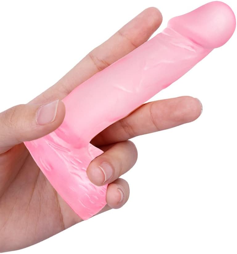 4 Inch Realistic Small Dildo.Beginner Anal Plug.Soft Anal Dildo with Curved Shaft and Balls.Adult Sex Toy Women Men Couples.Experience Multi-Purpose Mini Style(Flesh)