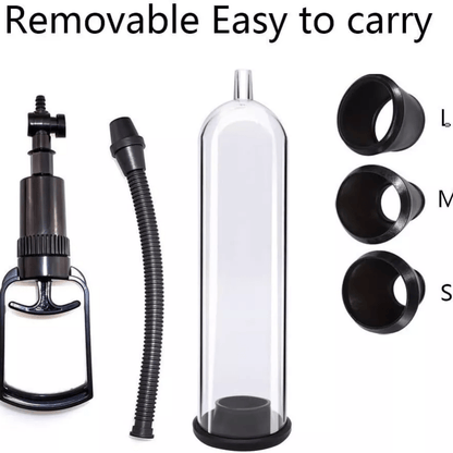 Manual Vacuum Penis Enlarger Penis Vacuum Pump - Penis Trainer Male Sex Toys for Penis Enlargement and Erection Improvement - with Penis Ring