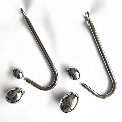 4Size Stainless Steel Anal Balls Dilator Anal Hook Buttplugs Anus Stretcher Butt Plug Prostate Adult Game Sex Toys for Men Woman