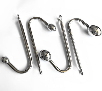 4Size Stainless Steel Anal Balls Dilator Anal Hook Buttplugs Anus Stretcher Butt Plug Prostate Adult Game Sex Toys for Men Woman