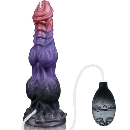 9.6 Monster Dildo Squirting Dildo Silicone Ejaculating Dildo with Knots. Fantasy Dildo Thick Dragon Dildo Horse Dildo with Strong Suction Cup. Huge Dog Dildo Soft Anal Dildo. Adult Toys for Women Men