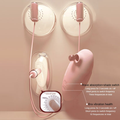 4in 1เครื่องสั่นหัวนมหน้าอกนวดหัวนมกระตุ้น Clitoris Sucker Famale Masturbator เลียเซ็กซ์ทอยผู้หญิง