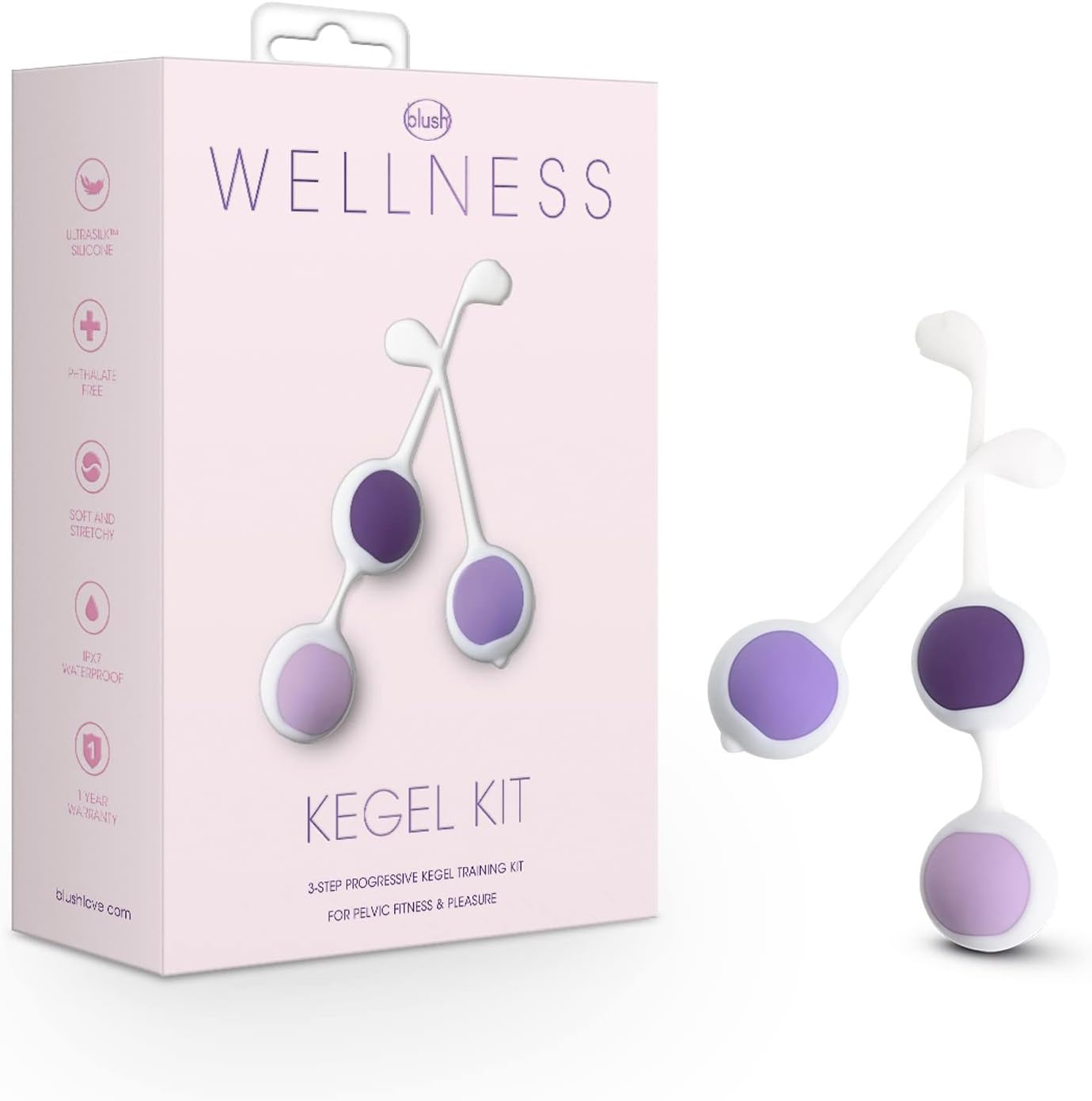 Blush Wellness Dual Sense - ไม้นวดซิลิโคนนุ่มพิเศษแบบสัมผัสที่ไวต่อการเคลื่อนไหว - นวัตกรรมใหม่ - เหมาะสำหรับกล้ามเนื้อที่ปวดเมื่อย - ฟังก์ชันการสั่นสะเทือนที่ทรงพลัง 10 แบบที่ปลายทั้งสองข้างของไม้นวด - กันน้ำระดับ IPX7