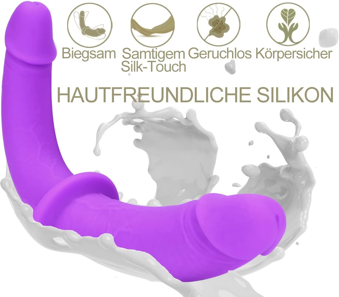 สายรัดสายรัดบนดิลโด้ซิลิโคนของเล่นทางเพศสำหรับผู้ใหญ่ G-spot Stimulator ดิลโด้คู่แบบถอดได้ เครื่องนวดช่องคลอด Masturbator สำหรับผู้หญิง เลสเบี้ยนและคู่รัก