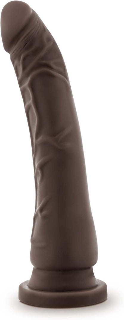 Blush Dr. Skin Plus Realistic Triple Density Posable Dildo - 9 Inch Length 2 Inch Width - Sturdy Firm Suction Cup Base for Hands Free Play and Harness Compatible - Sensa Feel Real Feel - Sex Toy