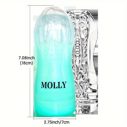 Male Masturbation Cup Massage Sleeve Sex Toy Portable Crystal Vaginal Mouth Sleeve Transparent Vaginal Easy To Clean Transparent Vaginal Male Sex Toys