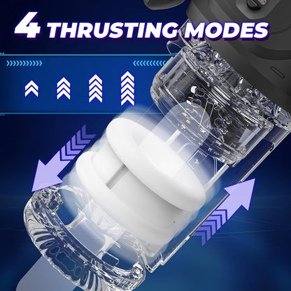 Automatic Male Masturbator Sex Toys. Unique Male Sex Toys With 4 Thrusting & Rotating Modes For 4 Speeds. Male Stroker With Handles & Digital Display & One-Click Burst For Men. Sergeant Major