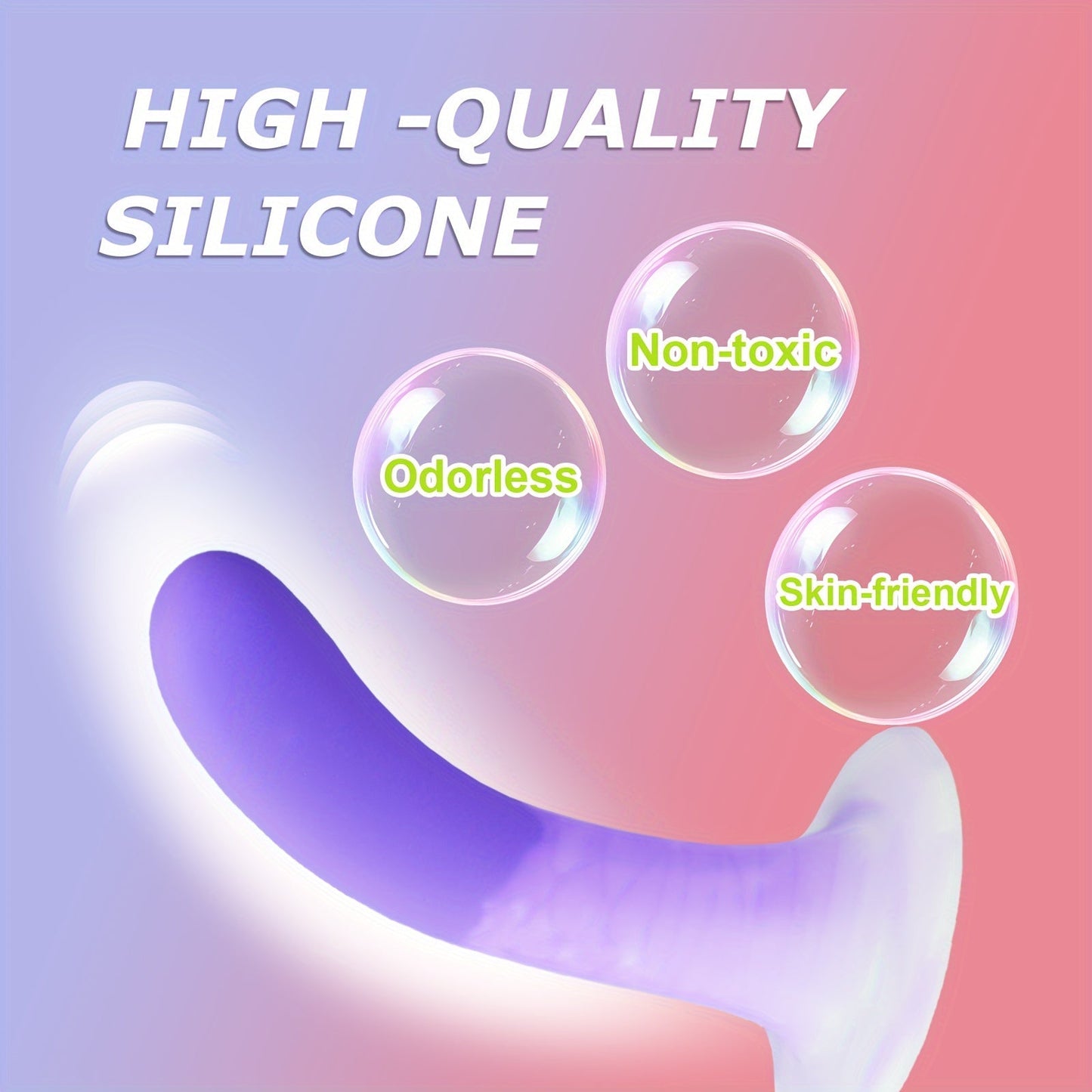Purple Silicone Adult Toy with Suction Cup for Hands-Free Play. 5.9 Inch Slim Female Sex Toy Dildo for Beginners. Adult Sex Toys for Men and Women. Anal Masturbator. Anal Expansion. Liquid Silicone Material. No Battery Needed. Non-Latex