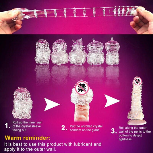 5pcs/set TPE Penis Sleeve Delay Time Crystal Cock Rings Reusable Condom Penis Extension Penis Rings Adult Sex Toys for Men - My Store5pcs/set TPE Penis Sleeve Delay Time Crystal Cock Rings Reusable Condom Penis Extension Penis Rings Adult Sex Toys for Menthai - adultMy Store»õºÅ1 - A5pcs5pcs/set TPE Penis Sleeve Delay Time Crystal Cock Rings Reusable Condom Penis Extension Penis Rings Adult Sex Toys for Men