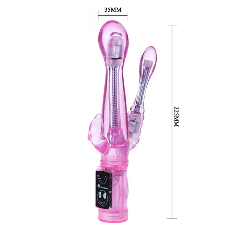 6 Speed Vibration Rabbit Vibrator. Double Vibe Waterproof G Spot Vibrators. Very Soft Materials Sex Toys. Sex Products