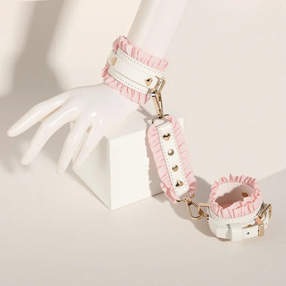 6 PCS BDSM Bondage Set White Maid Role Play Restraints Kit SM Fetish Toys Handcuff Slave Collar Blindfold for Couples Sex Games - My Store6 PCS BDSM Bondage Set White Maid Role Play Restraints Kit SM Fetish Toys Handcuff Slave Collar Blindfold for Couples Sex Gamesthai - adultMy StoreWhite6 PCS BDSM Bondage Set White Maid Role Play Restraints Kit SM Fetish Toys Handcuff Slave Collar Blindfold for Couples Sex Games