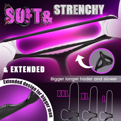 Wiggling Anal Vibrator Prostate Massager with Cock Ring. 9 Swing Thrusting & Vibrating Remote Control Anal Plug Dildo Shaped. Adult Male Sex Toys for Beginner&Advanced Player Gay Toy for Men Couples