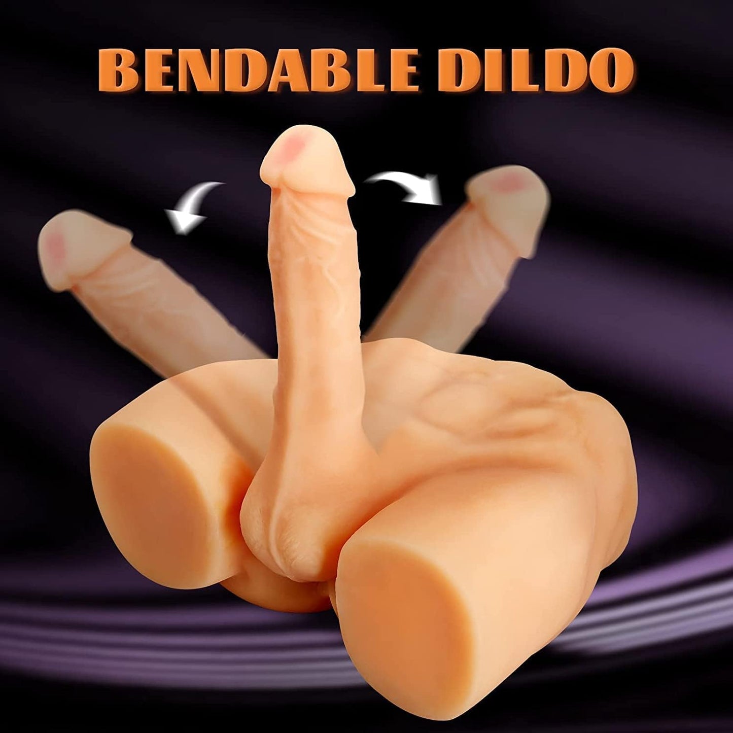 หุ่นท่อนตัวผู้ชายสำหรับผู้หญิงของเล่นทางเพศสำหรับคู่รัก พร้อมอวัยวะเพศชายจำลองขนาดใหญ่สมจริงและช่องทวารแน่น สำหรับการสำเร็จความใคร่ของผู้หญิงและคู่รัก (11 x 8.2 x 4.7 นิ้ว)