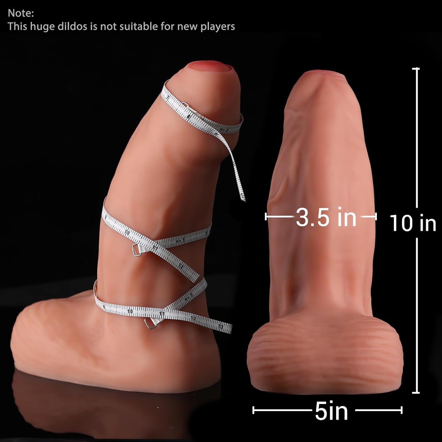 Huge Thick Uncut Dildo. 10 inch Realistic Uncircumcised Dildos with Double Density Silicone. XXL Dildo Giant Penis Foreskin Dildo Adult Sex Toy for Experienced Women Men Couple Anal Play