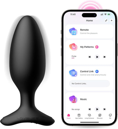 LOVENSE Hush 2 Vibrating Butt Plug 1.75. Silicone Anal Vibrator for Men with Remote Control. Waterproof and Rechargeable Big Plug Vibration Machine for Women. Adult Anal Plug Sex Toys for Couples