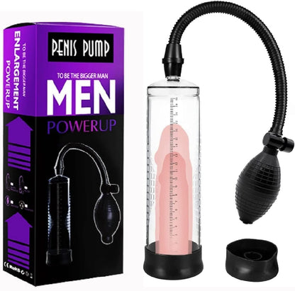 Men's Vacuum Pump Plus Pump Men's Enhanced Growth Pump 118511T Pen Cup Stable Professional Set Solid Vacuum Pump Home Performance Pump (Transparent/BB)