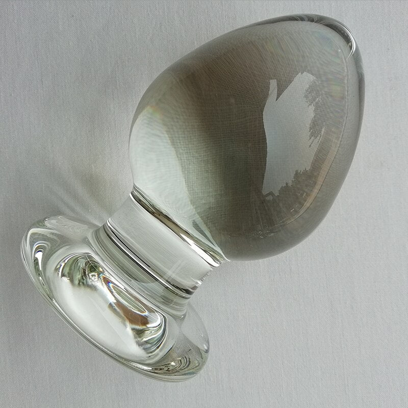 65mm Diameter Smooth Glass Anal Plug G Spot Stimulator Anal Expander Vagina Ball Anus Dilator Sex Toys for Woman Glass Butt Plug