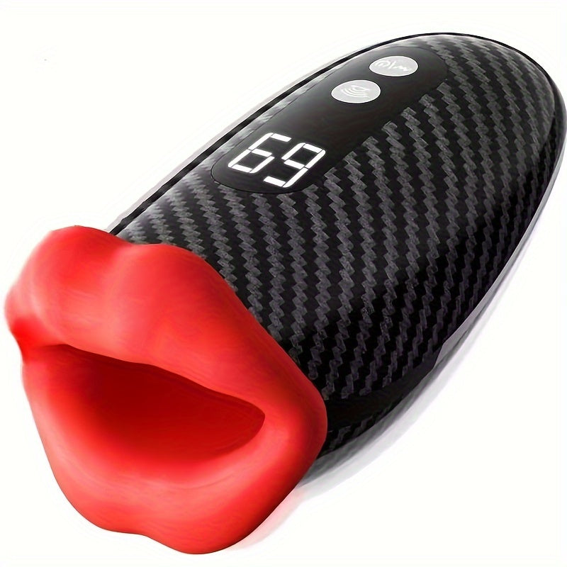 Male Sex Toys For Men Penis Vibrator - Male Masturbator Deep Throat-Mouth Mens Stroker 9 Tapping & Vibrating Penis Pump Trainer LCD 360° Wrapped Male Vibrator Adult Sex Toy