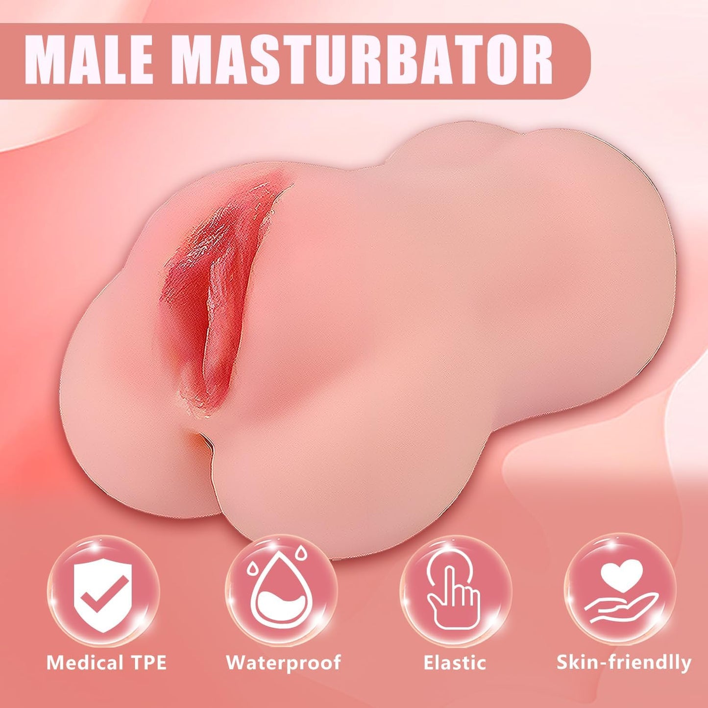 Male Masterburters Pocket Pussy Tight Silicone Blowjober Handsfree Underwear Men's Handheld Pocket Pussy Realistic Textured Pussies Pocket puzzy Silicone Pink A2