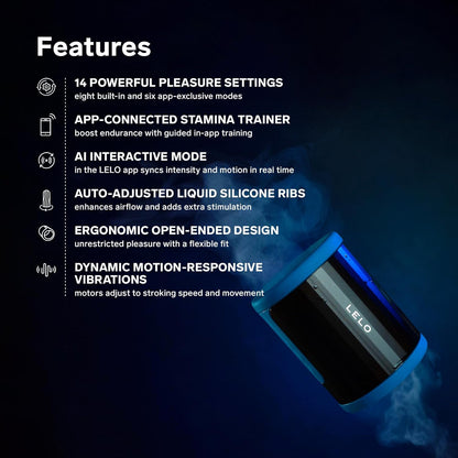LELO F2S Stamina Trainer & Stroker with 14 Pleasure Settings. App and an AI Mode. Male Masturbator Sex Toy for Men. Male Sex Toy. Hands Free Masturbators. Penis Pump. Blowjob Adult Toys Vibrator. Red
