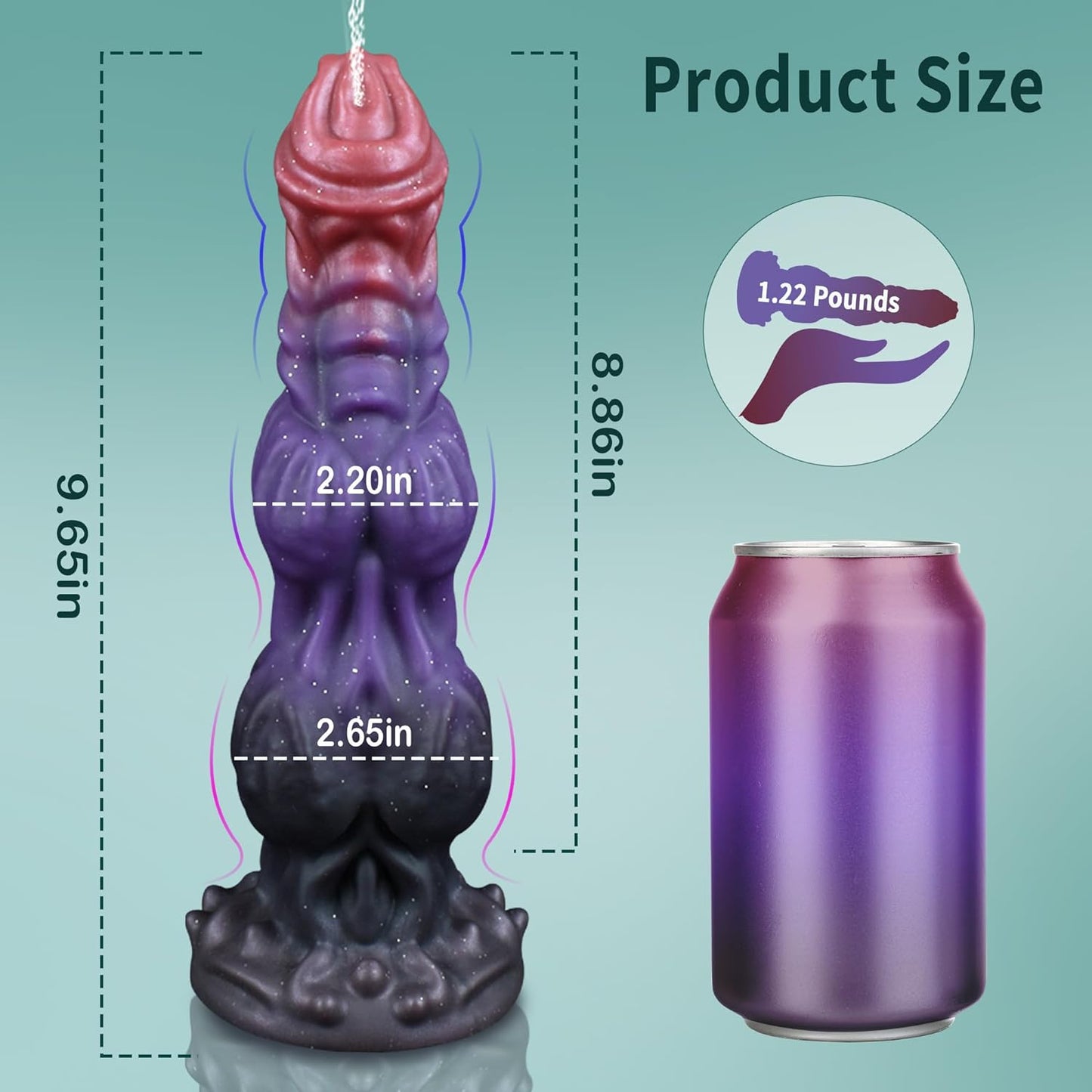9.6 Monster Dildo Squirting Dildo Silicone Ejaculating Dildo with Knots. Fantasy Dildo Thick Dragon Dildo Horse Dildo with Strong Suction Cup. Huge Dog Dildo Soft Anal Dildo. Adult Toys for Women Men