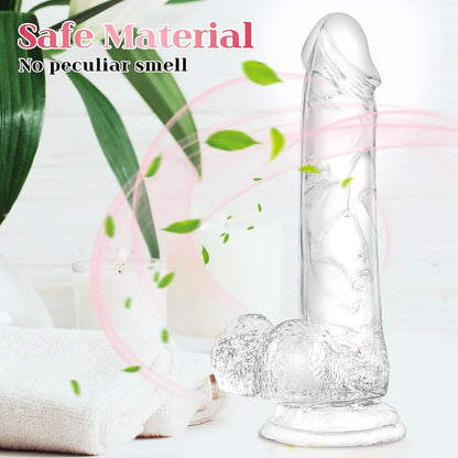7.3 inch Soft dilod. Dildos.Realistic Dildo. Human Safety Material. with Powerful Suction Cups. Suitable for Women/Men/Gay. Adult Toys for Women or Beginer