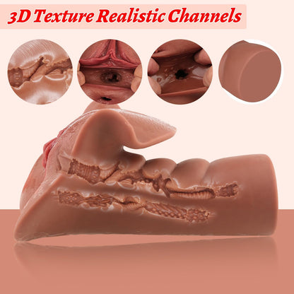 Pocket Pussy for Male Masturbator with Realistic Textured Vagina and Tight Anus. Men Sex Toy for Guys Masturbation Stroker Sex Toys for Mens Pocket pussies Adult Toys Men's Sex Orgasm