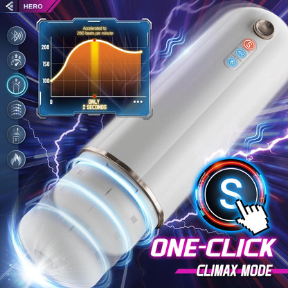 6 in 1 Automatic Male Masturbator. Male Masturbator Toy with CVT Thrusting & 10 Vibrating. Bluetooth Control Electric Pocket Pussy Stroker with Heating. Sex Toys for Men Masturbation with Headphones