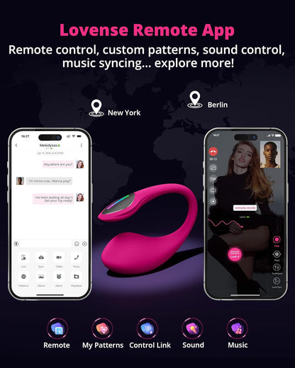 LOVENSE Lush 4 Remote Control G-spot Vibrator. Wearable Long Distance Adult Sex Toys