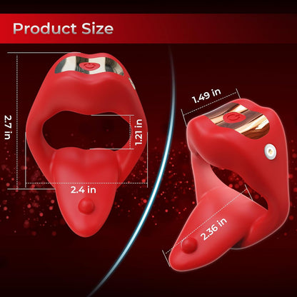 Vibrating Cock Ring Sex Toys for Men. Penis Ring Tongue Design with 9 Vibration Modes. Adult Toys Vibrator with APP Control. Male Couples Sex Toys Clitoral Vibrator. Adult Sex Toys & Games for Couple