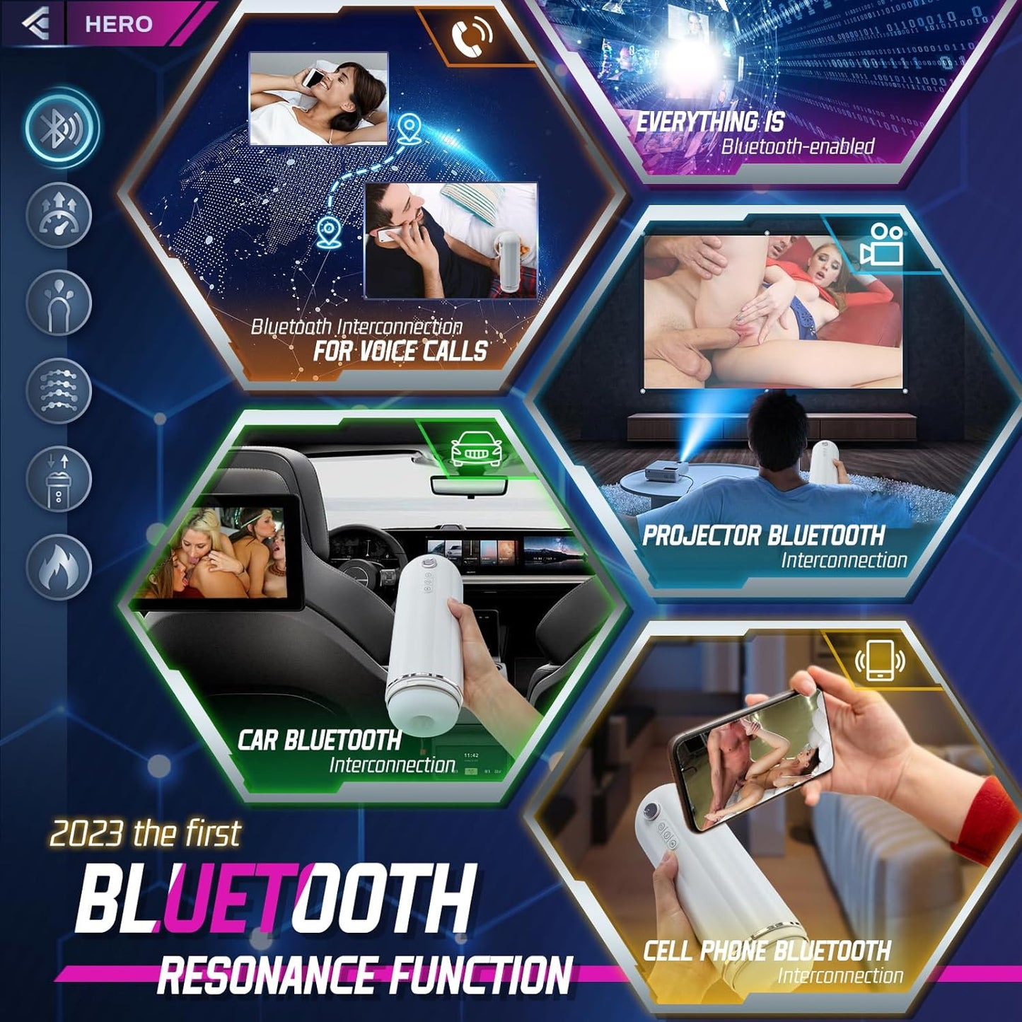 6 in 1 Automatic Male Masturbator. Male Masturbator Toy with CVT Thrusting & 10 Vibrating. Bluetooth Control Electric Pocket Pussy Stroker with Heating. Sex Toys for Men Masturbation with Headphones