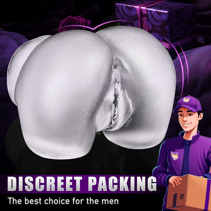 Male Masturbators Sex Toy - Clear Sex Doll for Penis Stroker with Virgin Vagina and Anal. Scaled-Down Size Pocket Pussy Ass with 2 Hole. Flesh Light Blowjob Machine Male Adult Sex Toys & Games. 5.5LB