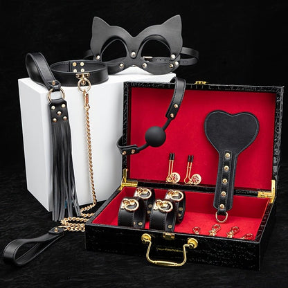 8pcs Leather Cat Ear Mask Set. Sexy Nipple Clip. Wrist Handcuffs. Collar. Drawstring. Edge Whip. Mouth Ball. Love Game Accessories. Sex Toys. Perfect Holiday Gift - My Store8pcs Leather Cat Ear Mask Set. Sexy Nipple Clip. Wrist Handcuffs. Collar. Drawstring. Edge Whip. Mouth Ball. Love Game Accessories. Sex Toys. Perfect Holiday Giftthai - adultMy StoreBlackSet8pcs Leather Cat Ear Mask Set. Sexy Nipple Clip. Wrist Handcuffs. Collar. Drawstring. Edge Whip. Mouth Ball. Love Game Accessories. Sex T