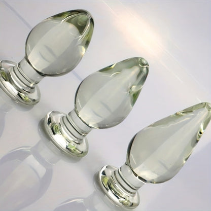 5cm Glass Anal Plug for Adult Use. Female and Male Anal Expansion. Masturbation. and Sexual Intercourse Products