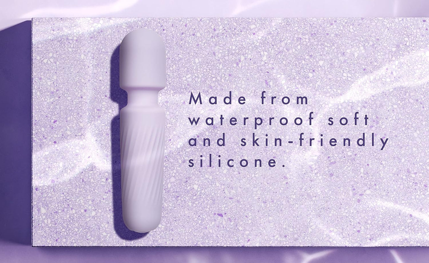 Mini Personal Massager - Travel Bag Included - Waterproof. Quiet. Powerful & USB Rechargeable with 10 Vibration Modes (Light Purple)