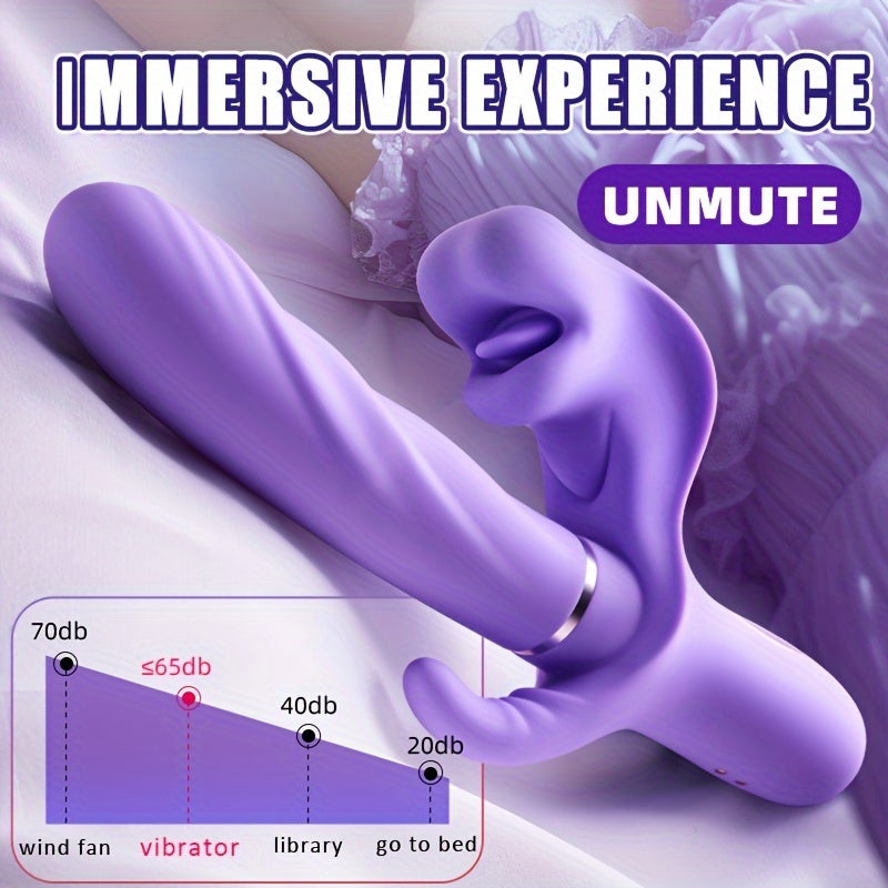 3-in-1 Female Tongue Licking Vibrator. Powerful Vibrator. 5-frequency Vibration/Retraction/Tongue Licking. Female Sex Toys. Couple Sex Toys. Female Masturbation Alone. G-spot Vibrator for Women