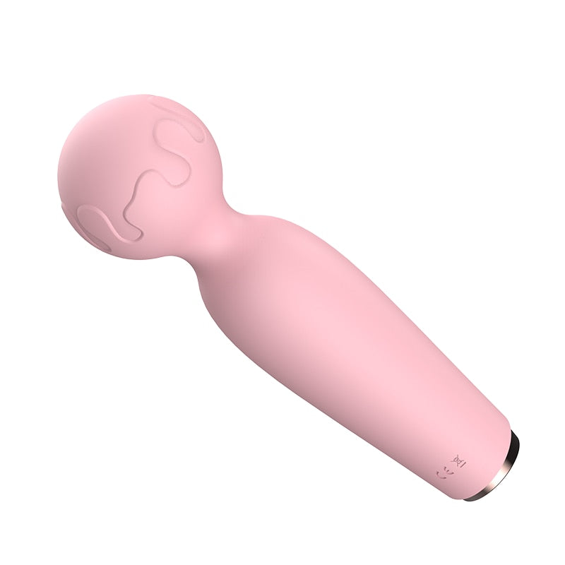 หญิง AV นวด Stick ชาร์จ Clitoral Stimulator น่ารักไมโครโฟนลักษณะ Mini Vibrator Magic Wand Vibrators สำหรับผู้หญิง