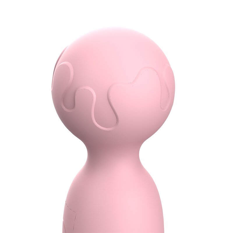 หญิง AV นวด Stick ชาร์จ Clitoral Stimulator น่ารักไมโครโฟนลักษณะ Mini Vibrator Magic Wand Vibrators สำหรับผู้หญิง