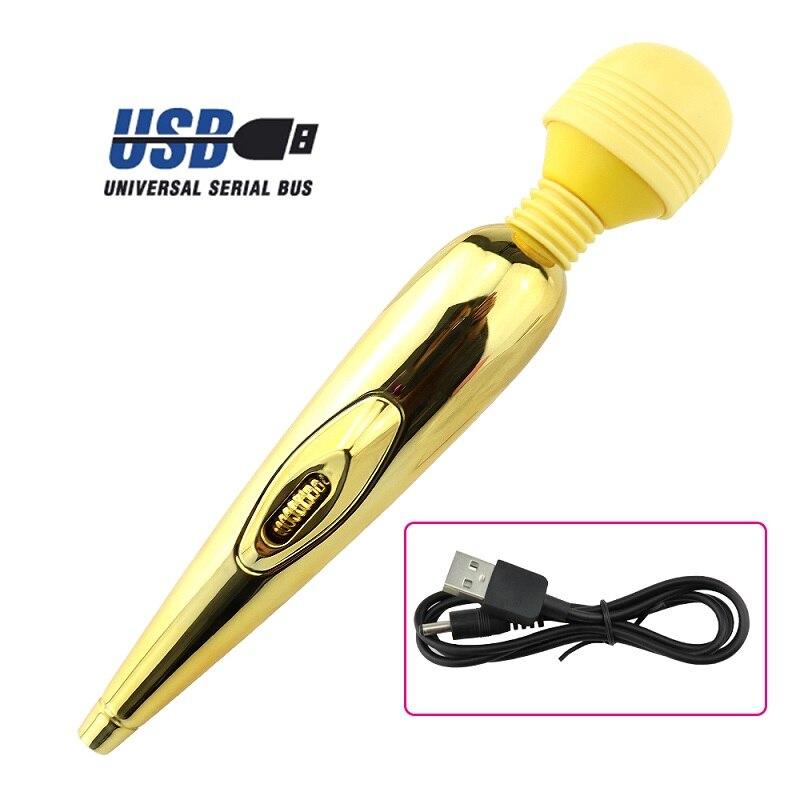 AV Vibrator Rechargeable Magic Wand Clit Massager Vagina Clitoris Stimulator  Female Masturbation Adult Sex Toys for Women