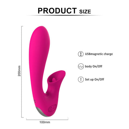 Abhoth Tongue Lick Vibrator for Women 12-speed AV Electric Massager G Point Female Vibrator Sex Machine Sexy Toys for Adults 18