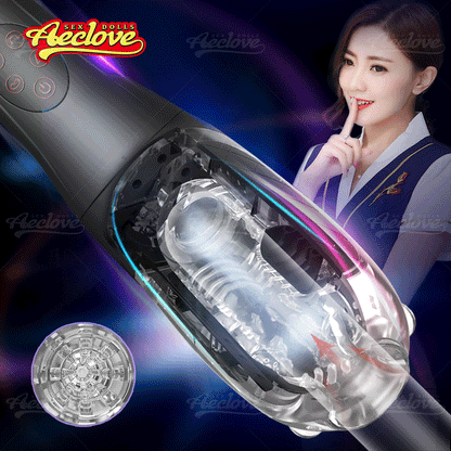 Aeclove อัตโนมัติ Vibrators สำหรับชาย ที่หนีบและดูดได้อย่างมีประสิทธิภาพ Pocket Pussy ชาย Masturbators ของเล่นช่องคลอดที่สมจริงนุ่ม