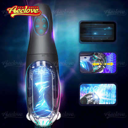 Aeclove อัตโนมัติ Vibrators สำหรับชาย ที่หนีบและดูดได้อย่างมีประสิทธิภาพ Pocket Pussy ชาย Masturbators ของเล่นช่องคลอดที่สมจริงนุ่ม