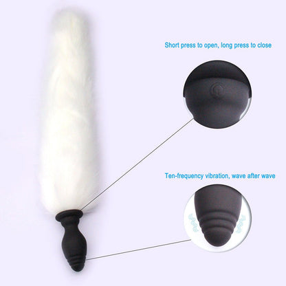 Anal Plug Fox Tail for Adults Cosplay Remote Control Butt Plug Sex Toys Erotic Games for Couples