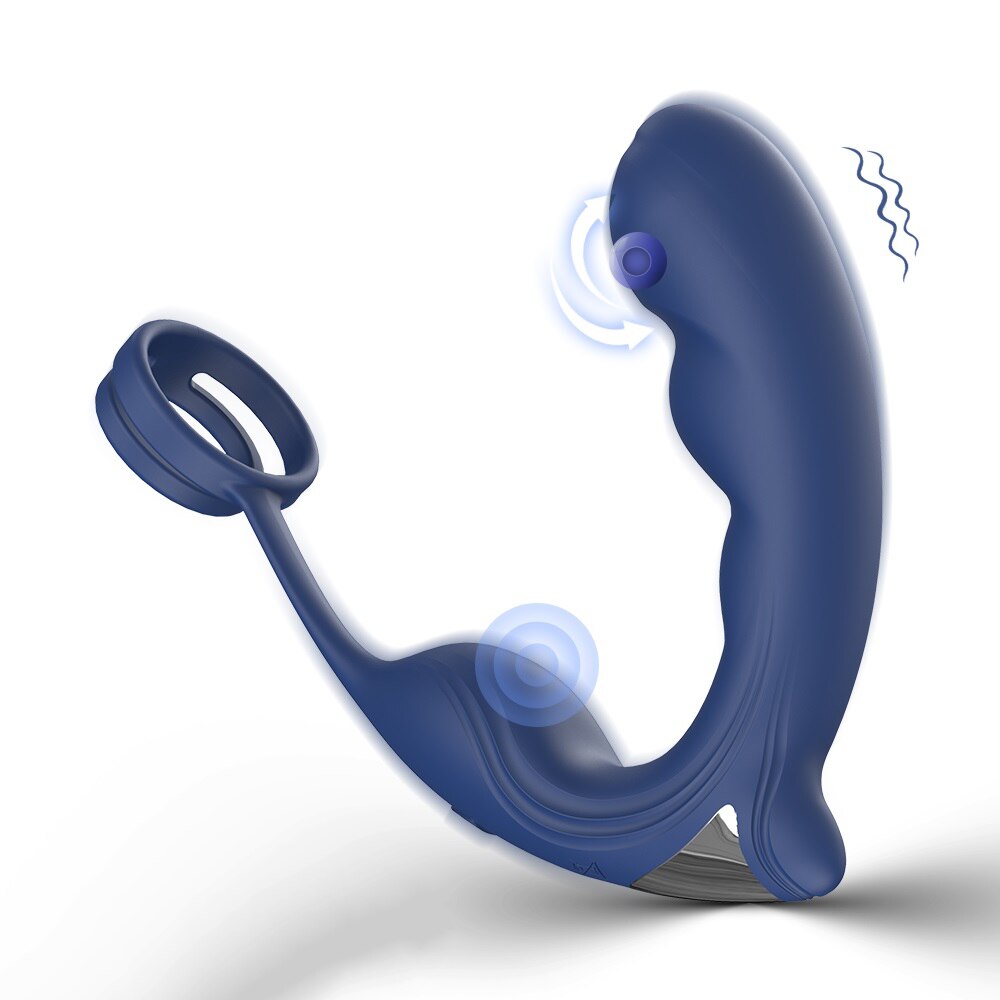 นวดต่อมลูกหมาก Anal Plug Vibrator เพศของเล่นสำหรับชาย Remote Butt Plug Delay Ejaculation Cock แหวนชาย Masturbator ผู้ใหญ่ Sex ของเล่น