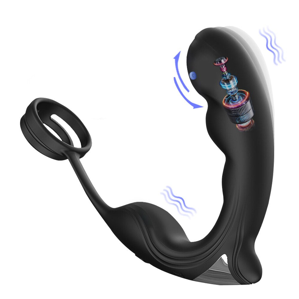 นวดต่อมลูกหมาก Anal Plug Vibrator เพศของเล่นสำหรับชาย Remote Butt Plug Delay Ejaculation Cock แหวนชาย Masturbator ผู้ใหญ่ Sex ของเล่น
