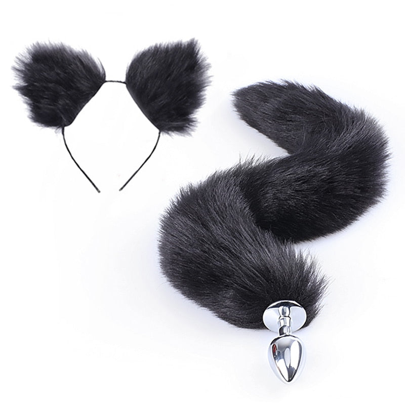 Anal Toys Tail Plug In The Ass Metal Butt Plug for Women Fox Tail Erotic Sex Shop Anal Dilator Buttplug Adults Goods for Couples