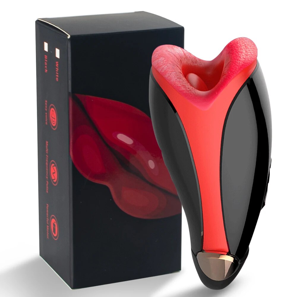 Automatic Masturbator for Men Vibration Deep Throat Blowjob Tongue Male Masturbation Cup Machine Sex Toys for Adult Goods Penis