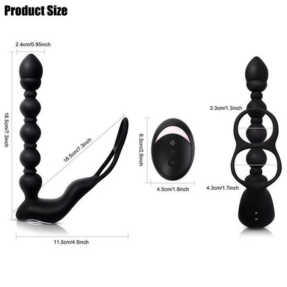 BODYPRO Male Prostate Massage Vibrator Penis  Vibrator Ring  Anal Plug Stimulator Butt Plug Delay Ejaculation Ring Toy for Men