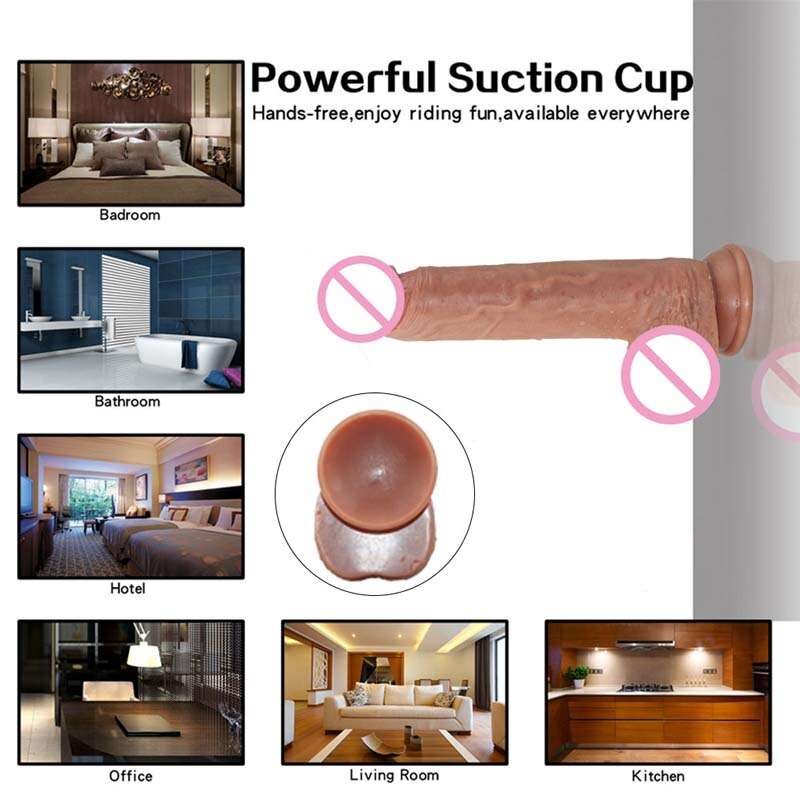 Big Dildo สมจริง Penis ดูดถ้วย Dick Sextoys ซิลิโคนขนาดใหญ่ Dildos สำหรับผู้หญิง Masturbators Dildio เซ็กซ์ทอยสำหรับผู้ใหญ่เกม